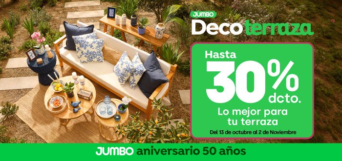 Deco terraza: Hasta 30% dcto.
