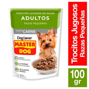 Alimento Perro Adulto Master Dog Trocitos Jugosos Razas Pequeñas 85 g