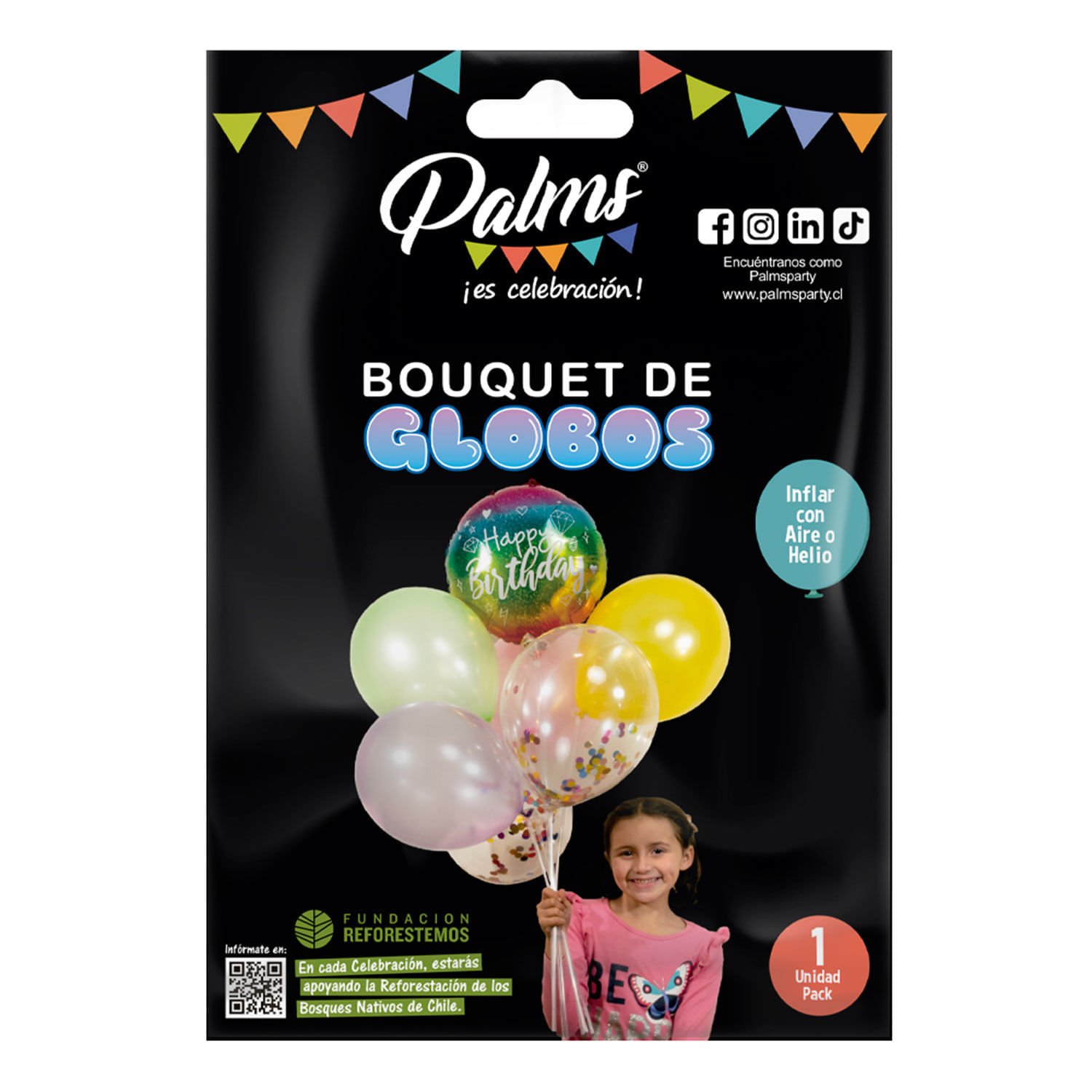 Bouquet 7 Globos Palms - Image 2