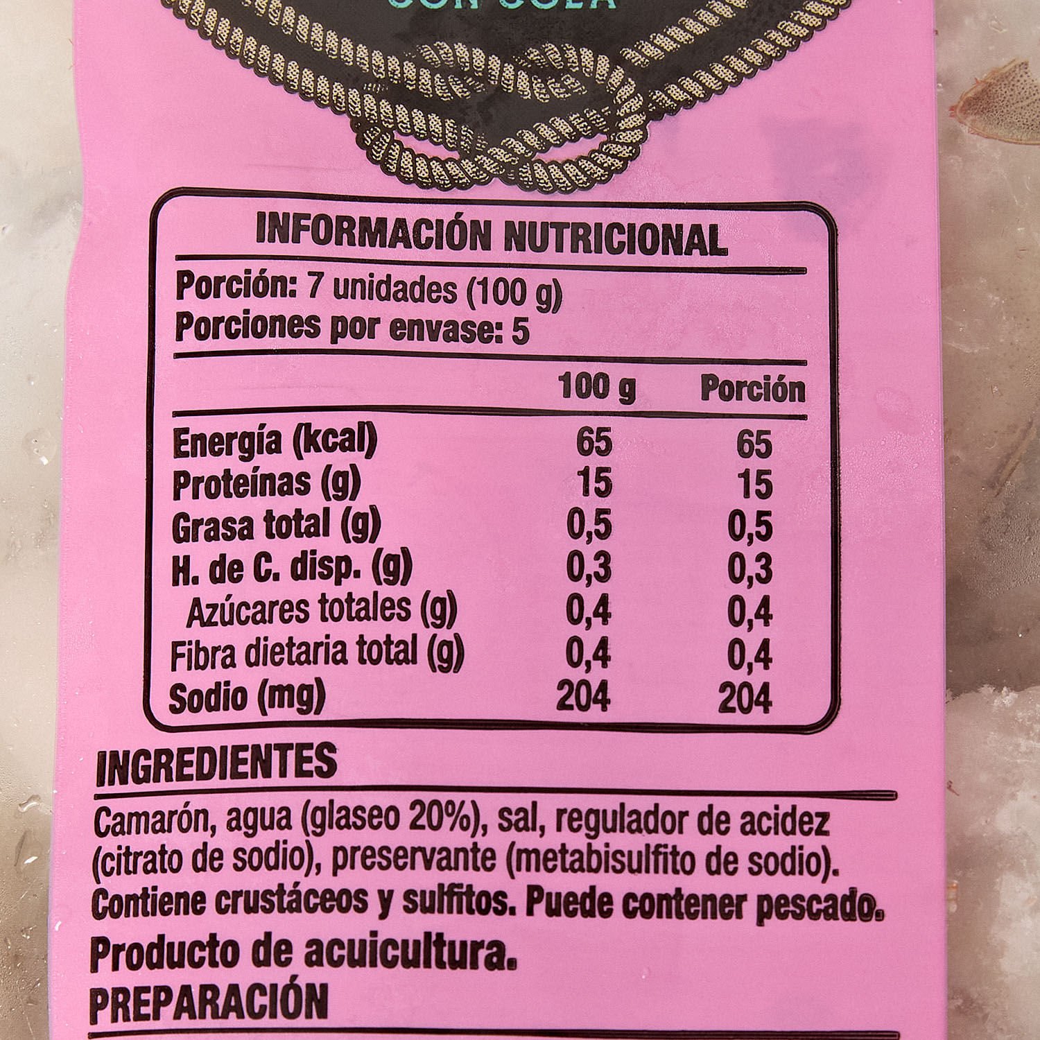 Camarón Crudo Sin Cáscara XL 500 g - Image 3