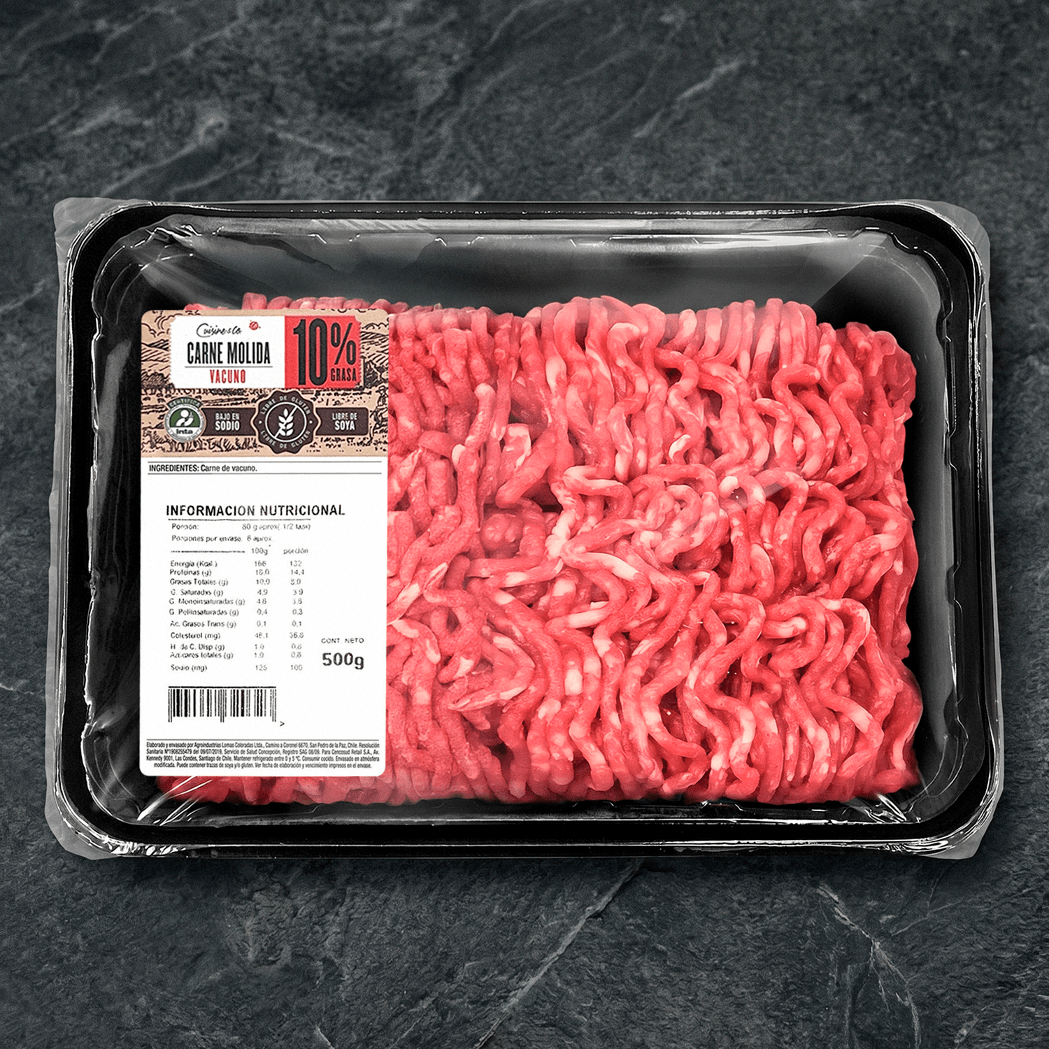 Carne Molida Vacuno 10% Grasa 500 g
