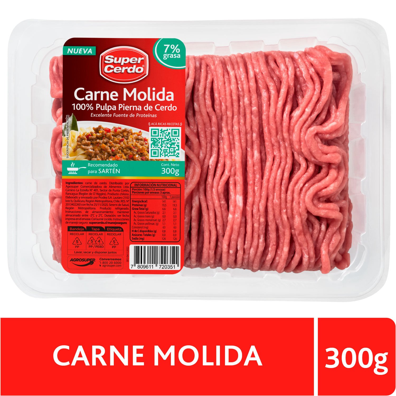 Carne Molida Cerdo Super Cerdo 300 g
