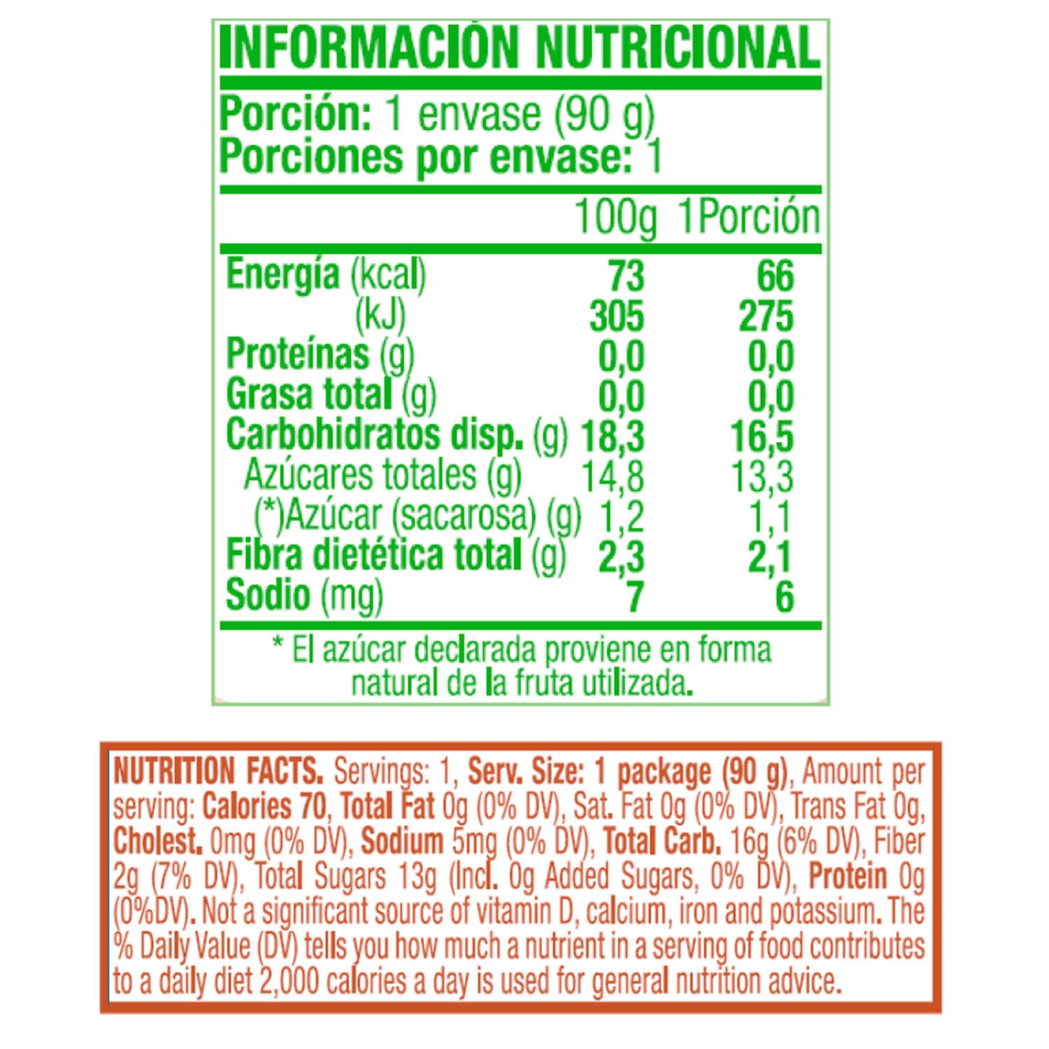 Compota Orgánica Manzana y Pera 90 g - Image 2