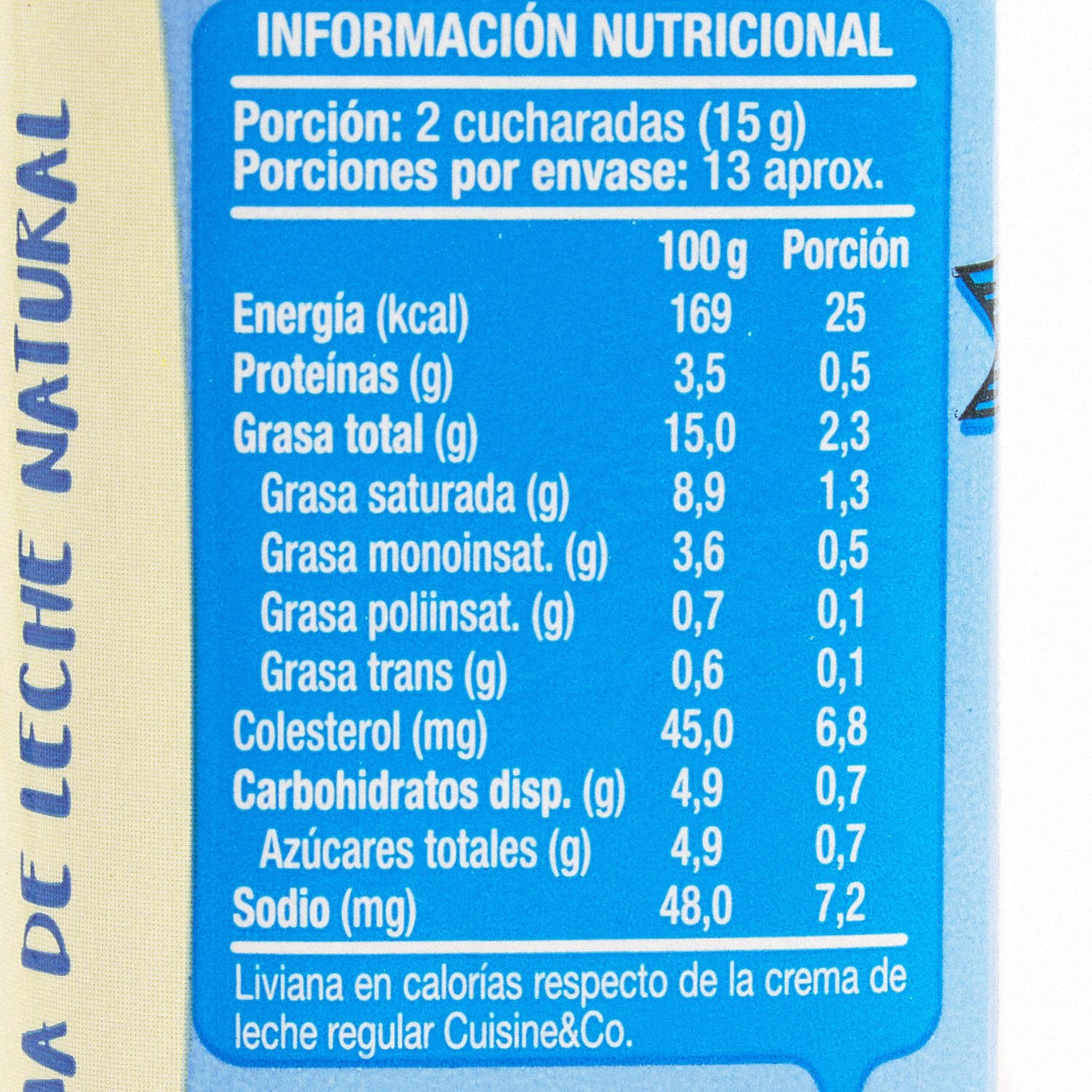 Crema de Leche Light 200 g - Image 3