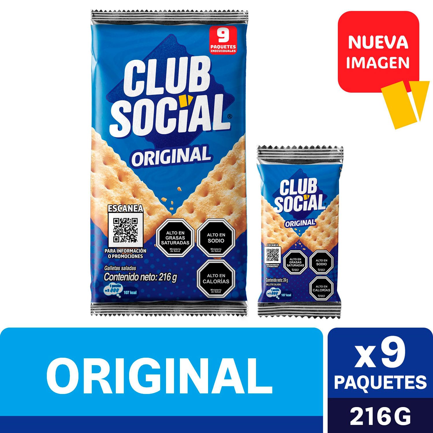 Galletas Saladas Club Social Original 216 g 9 Paquetes