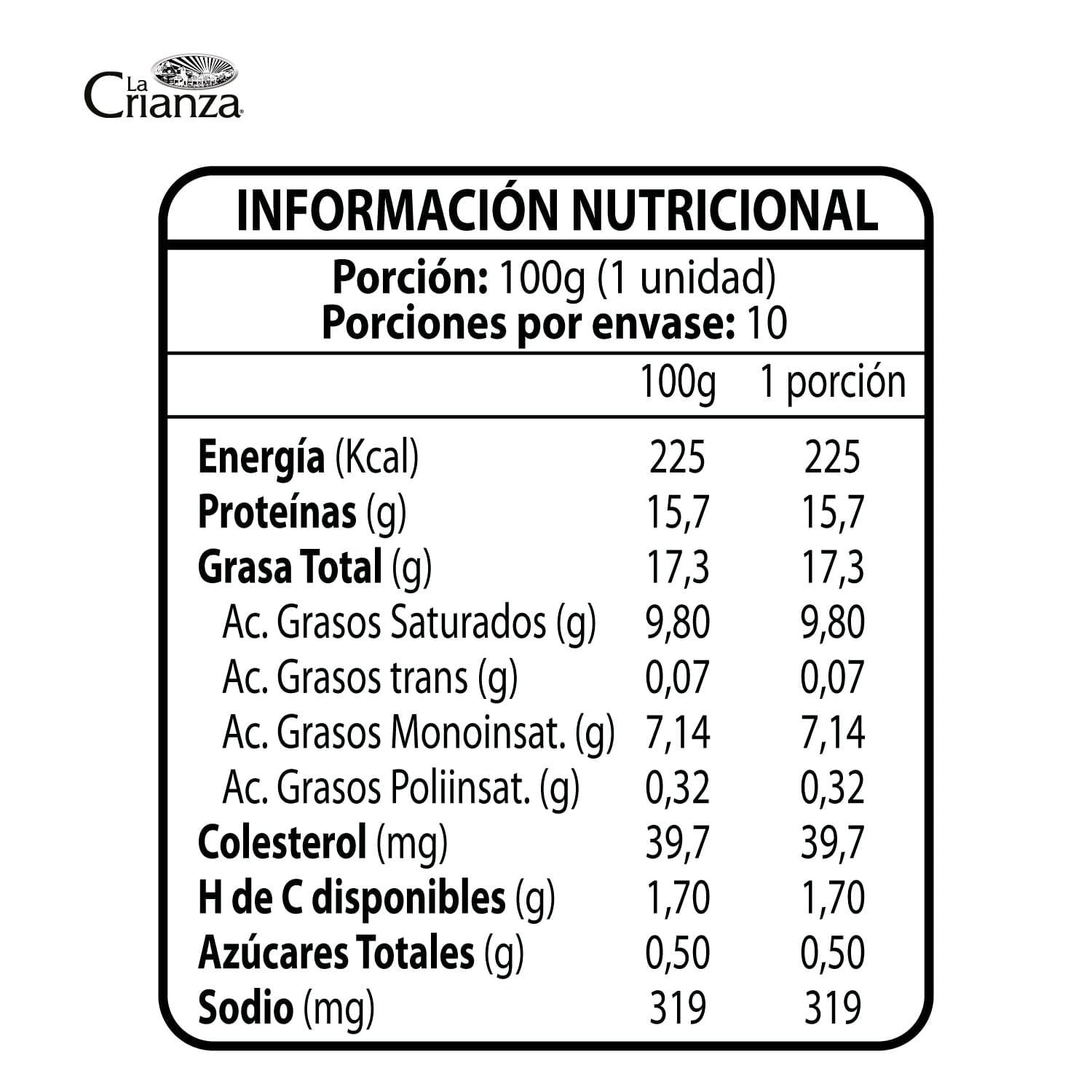 Hamburguesa de Vacuno La Crianza 1 kg 10 un. - Image 2