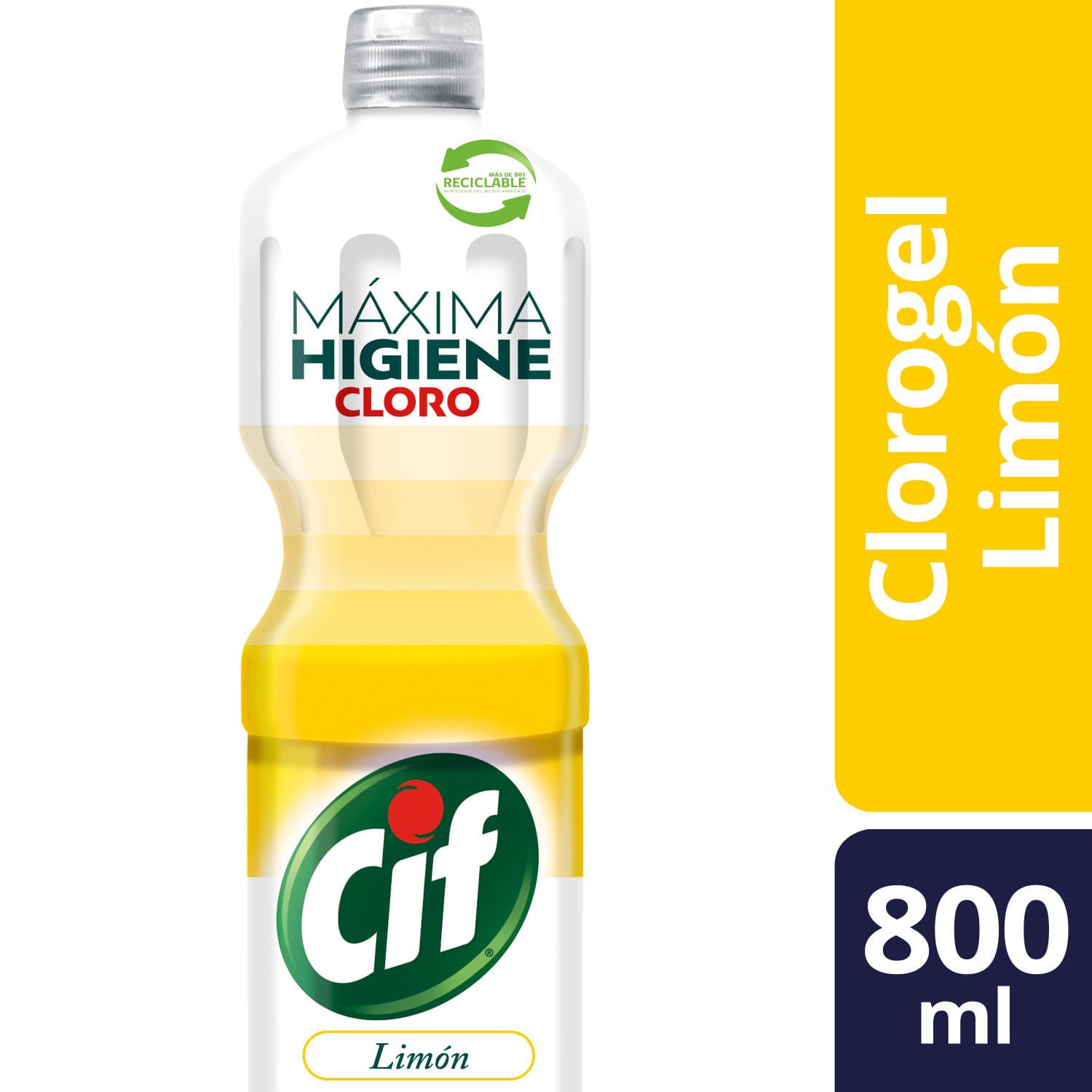 Limpiador Gel Cif con Cloro Limón 800 ml - Image 2