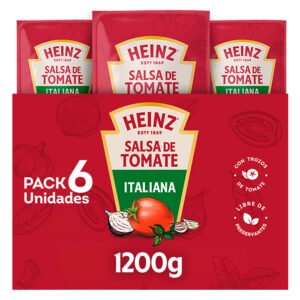 Pack 6 un. Salsa de Tomate Heinz Italiana Bolsa 1200 g