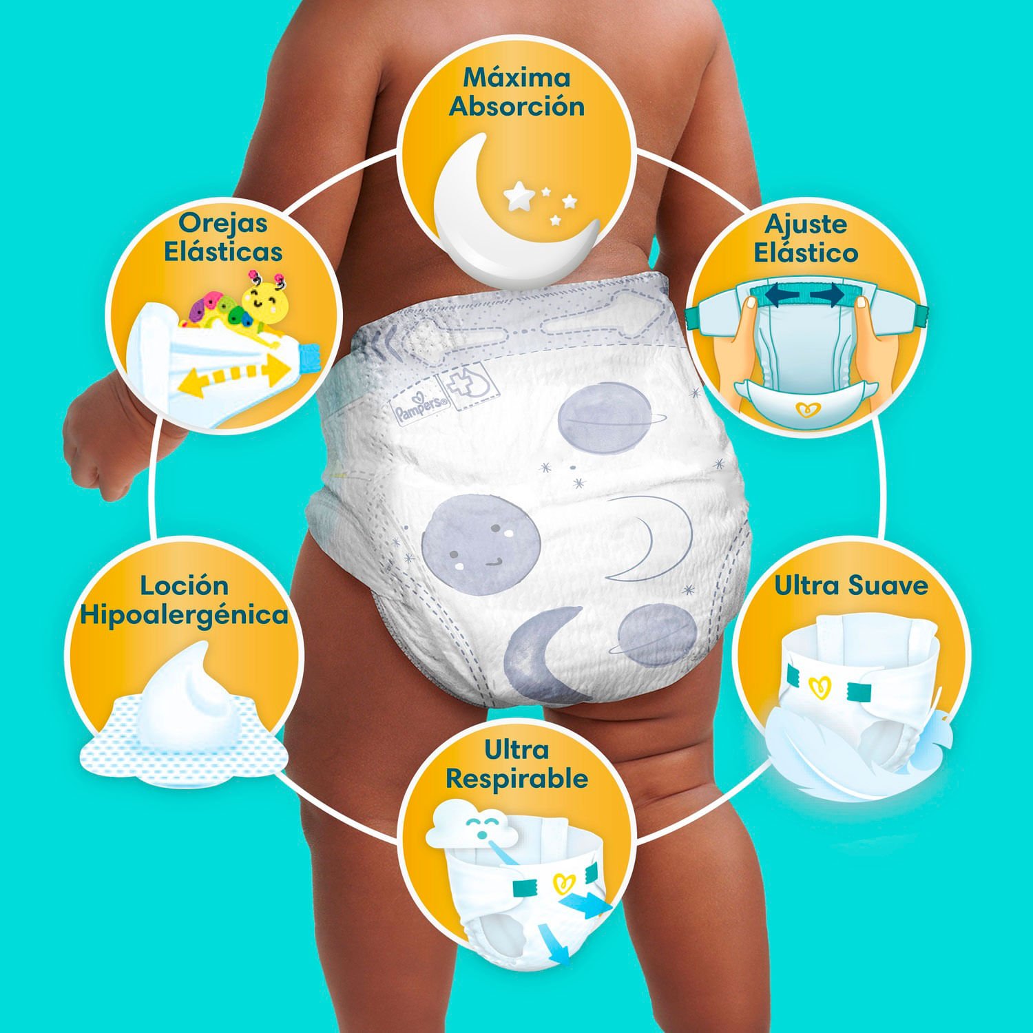 Pañales Pampers Premium Care +19 kg Talla XXXG 52 un. - Image 2