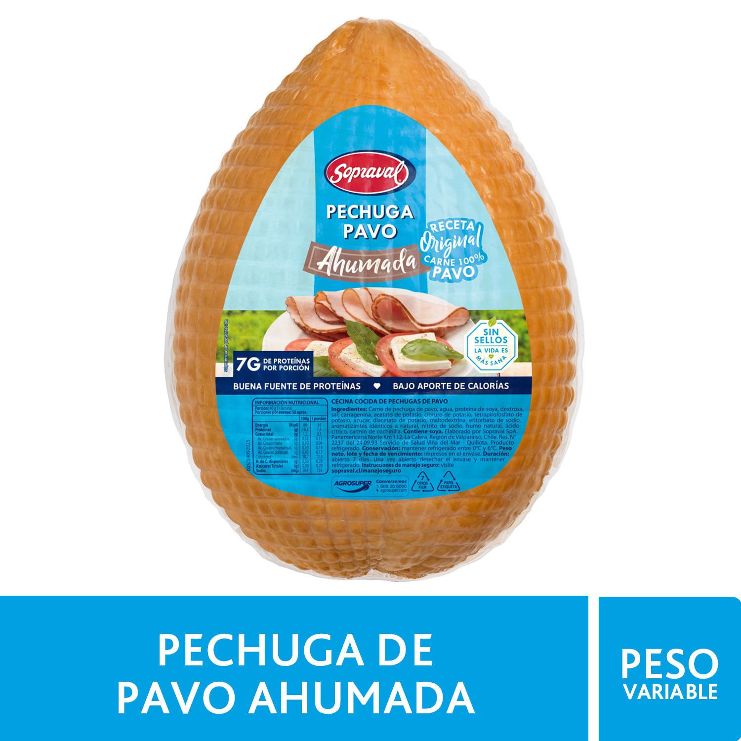 Pechuga de Pavo Ahumada Sopraval Granel