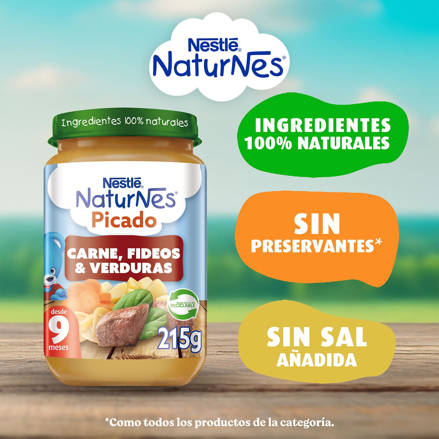 Picado Nestlé Naturnes Carne, Fideos y Verduras 215 g - Image 3