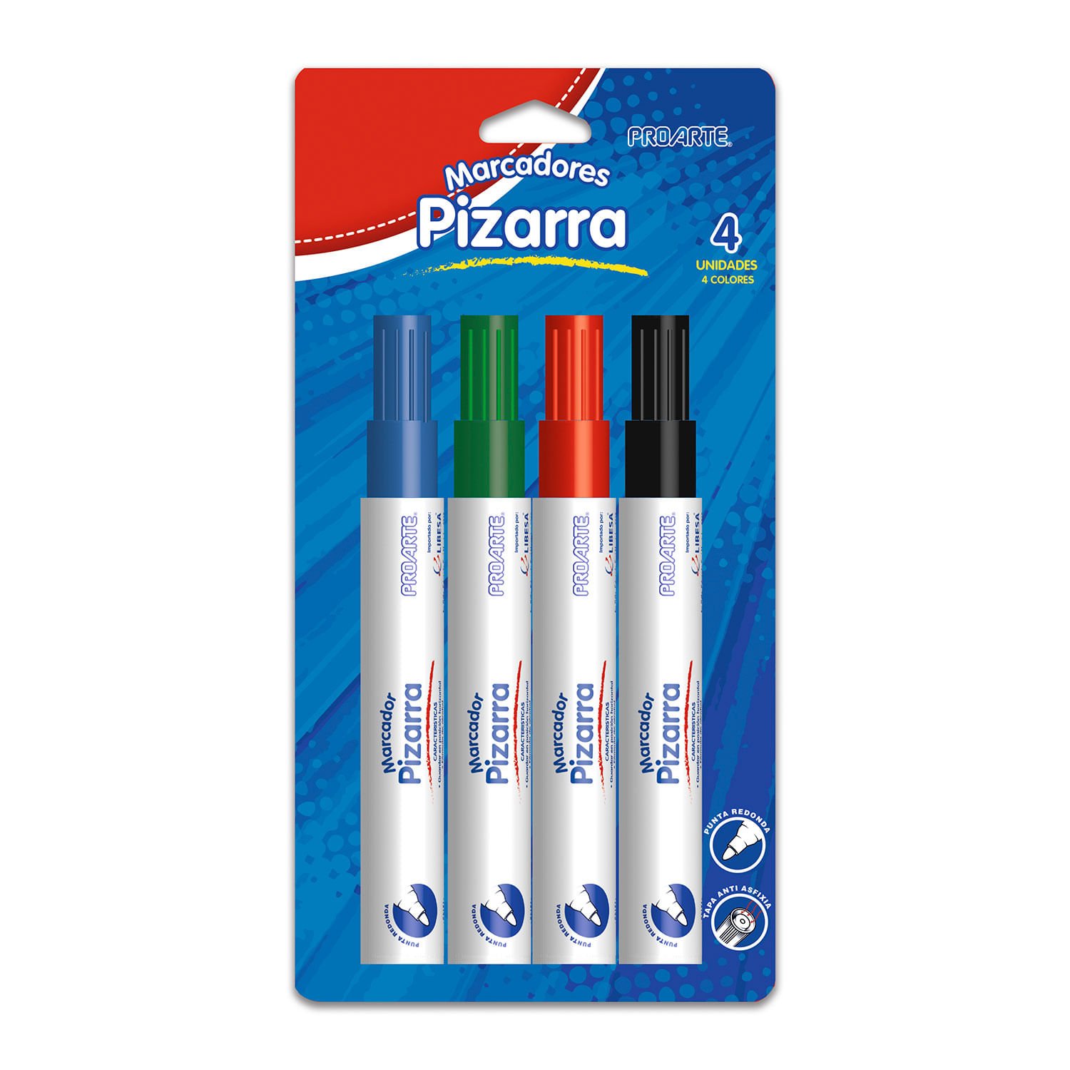 Plumones Para Pizarra 4 Colores