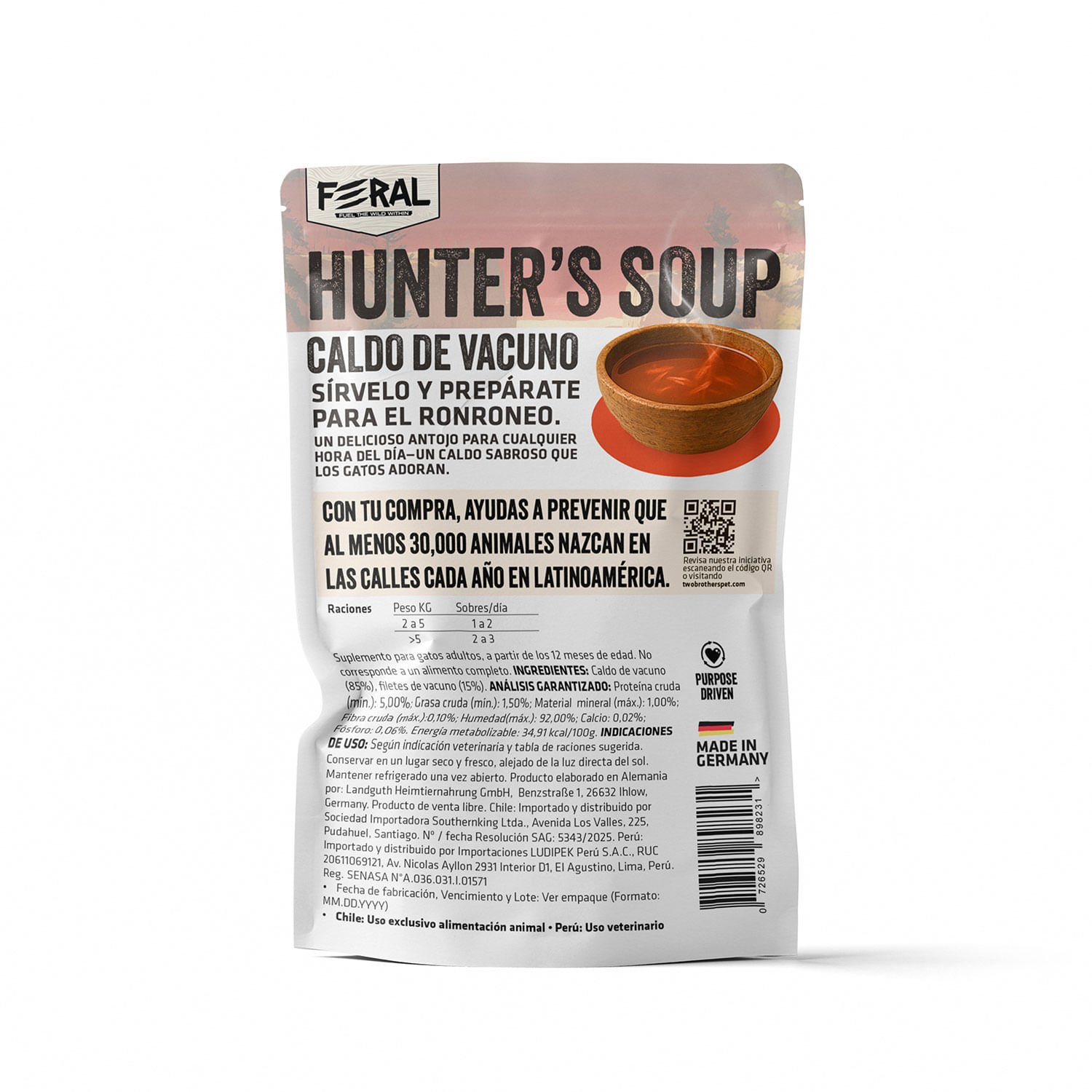 Sopa Gato Feral Vacuno Pouch 40 g - Image 2
