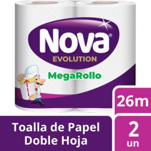 Toalla de Papel Nova Evolution Mega Rollo 26 m 2 un.