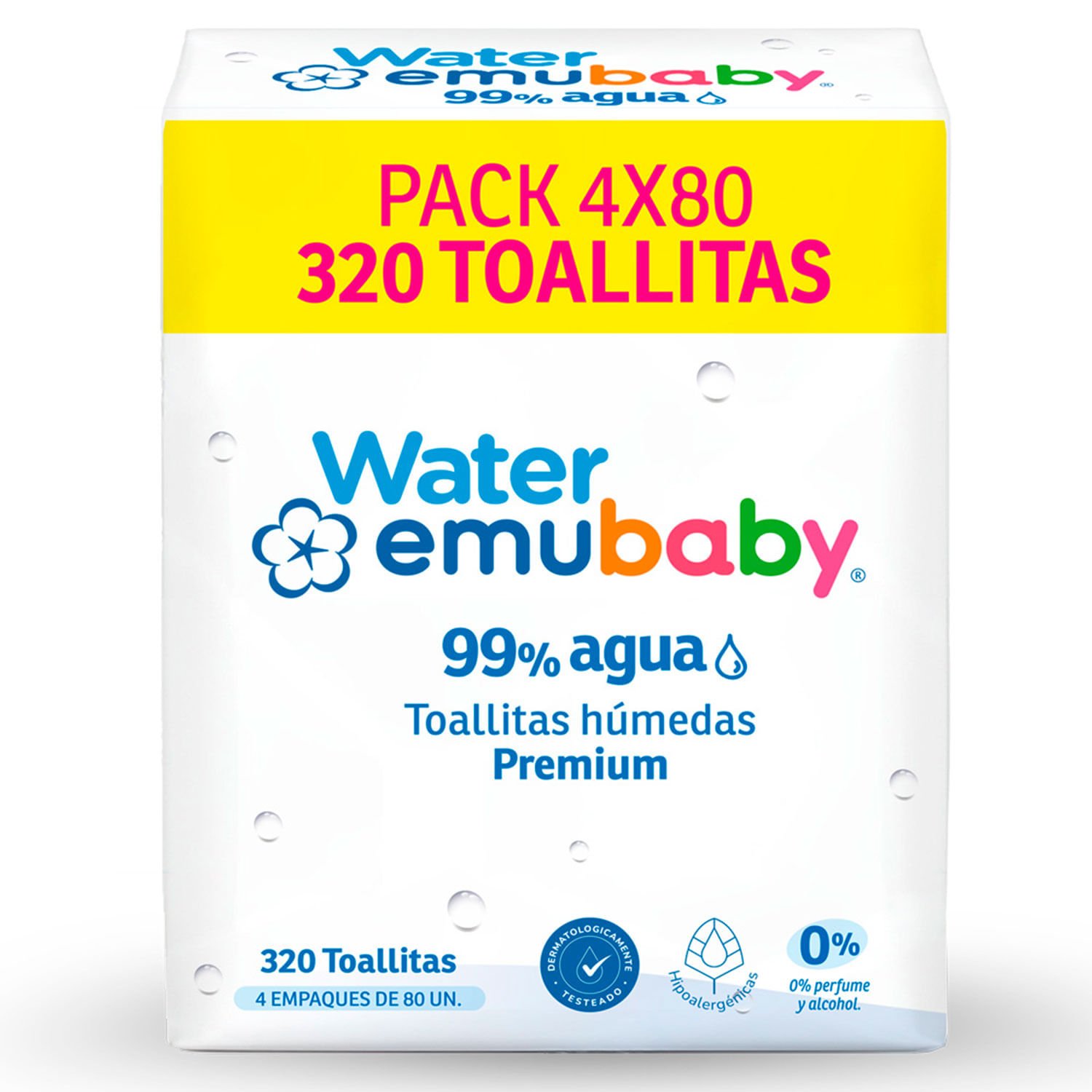 Toallas Húmedas Emubaby Water 320 un. - Image 2