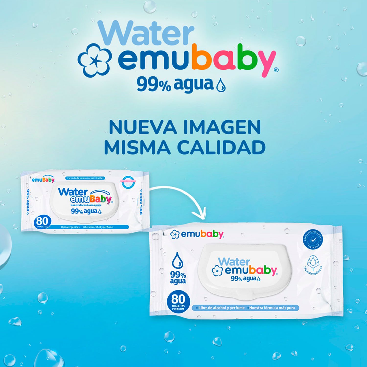 Toallas Húmedas Emubaby Water 320 un. - Image 5