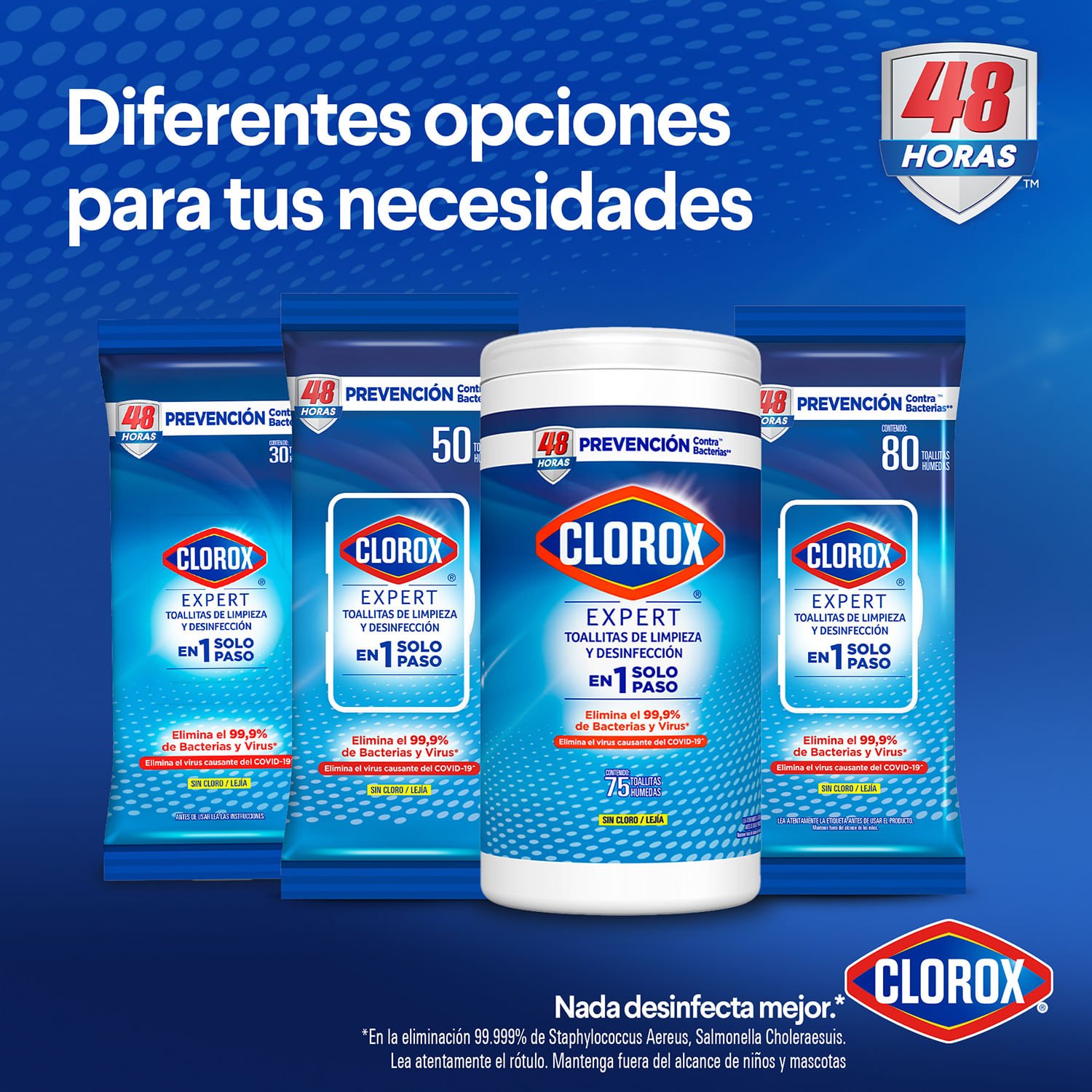 Toallitas Desinfectantes Clorox Expert Flowpack 50 un. - Image 5