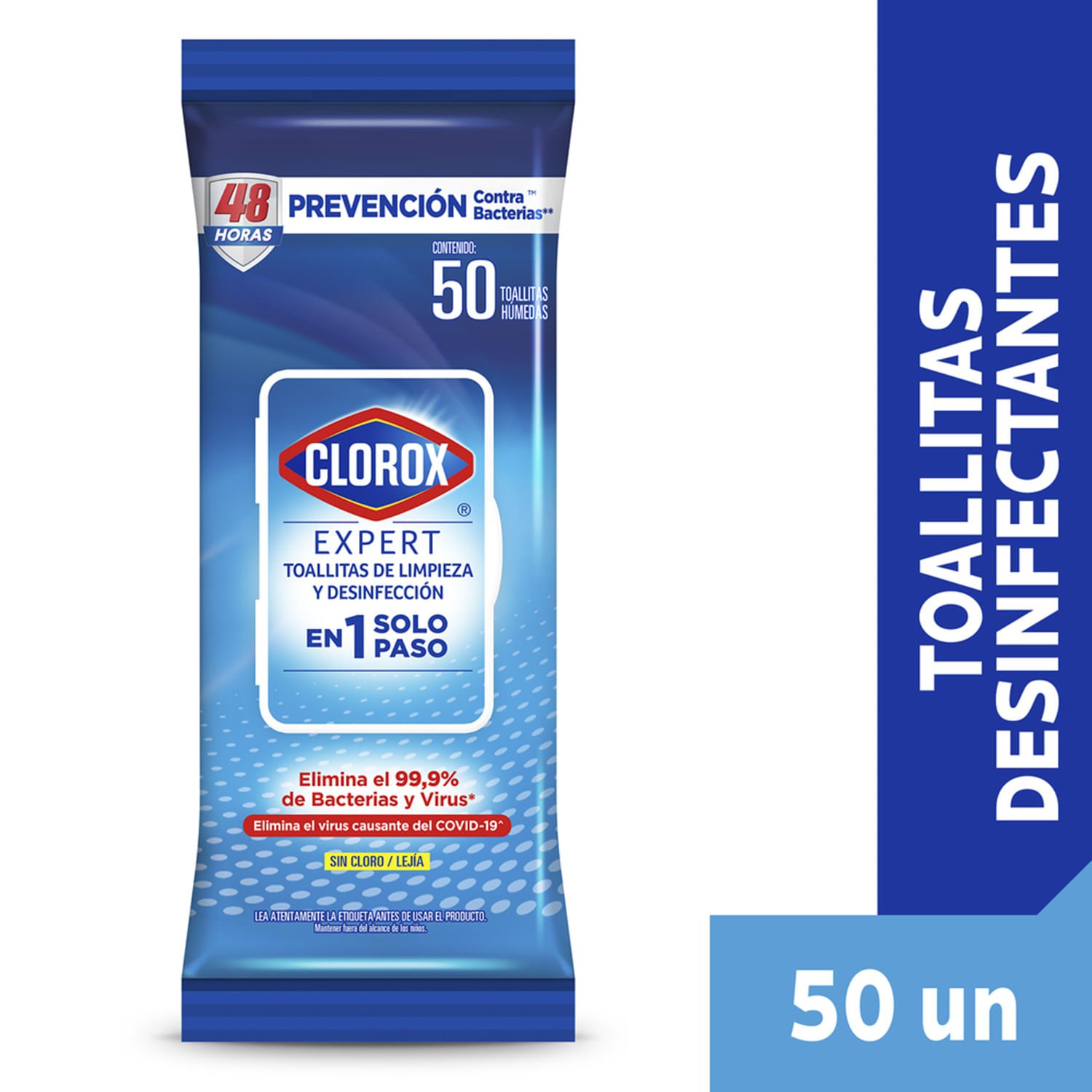 Toallitas Desinfectantes Clorox Expert Flowpack 50 un.
