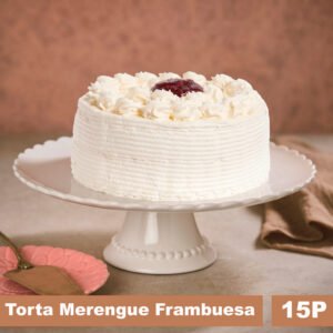 Torta Discos de Merengue, Crema y Mermelada de Frambuesa 15 Porciones